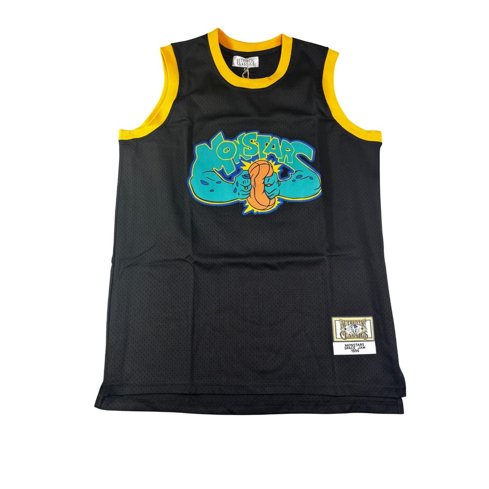 Authentic Classics Space Jam Monstars Jersey Black Yellow XL 1996